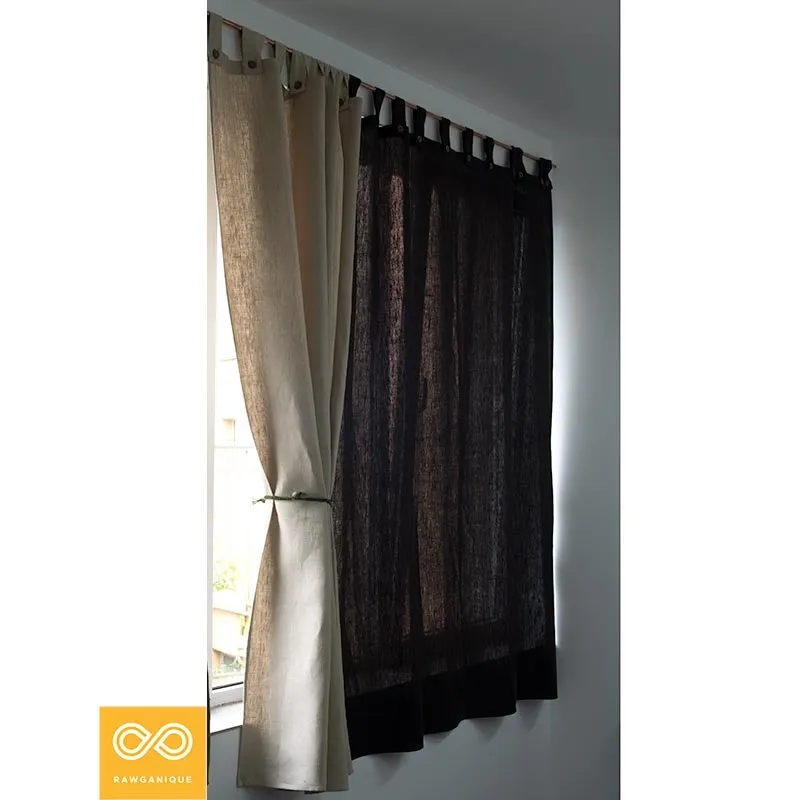 48"x72" BERKELEY Tabbed 100% Organic Hemp Curtain Panel