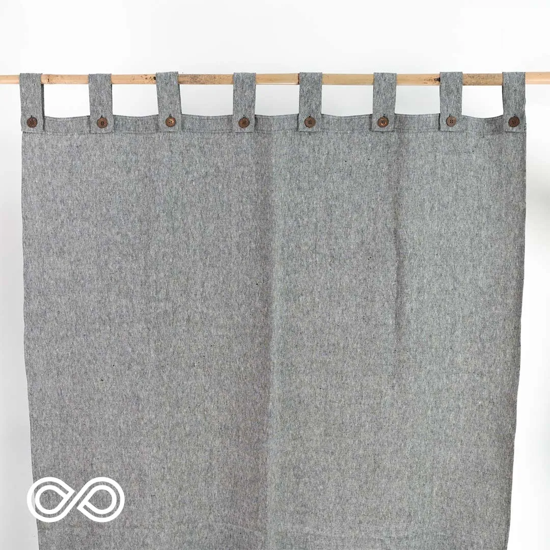 48"x72" BERKELEY Tabbed 100% Organic Hemp Curtain Panel