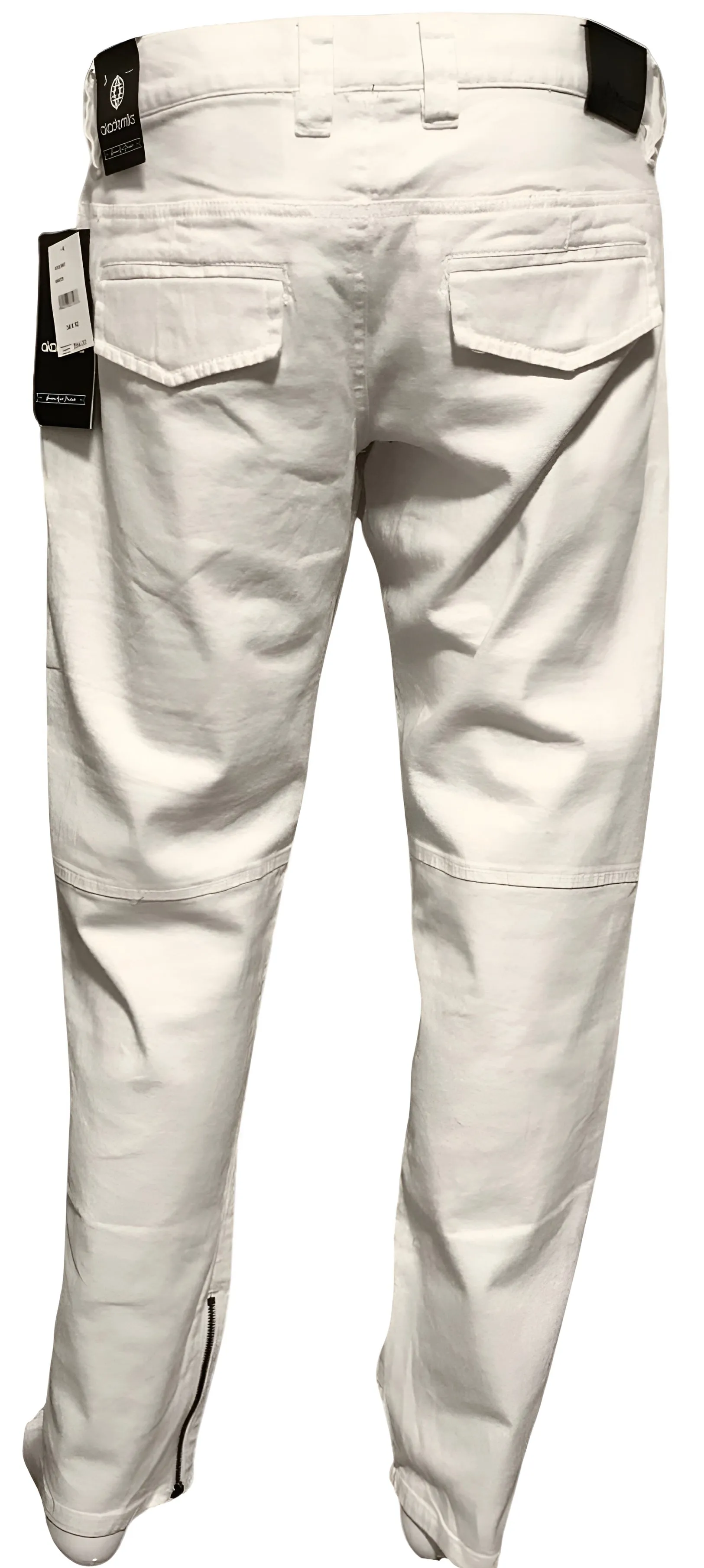 ^AKADEMIKS^ (WHITE) ~SLIM STRETCH~ RIBBED DENIM (34” X 32”)