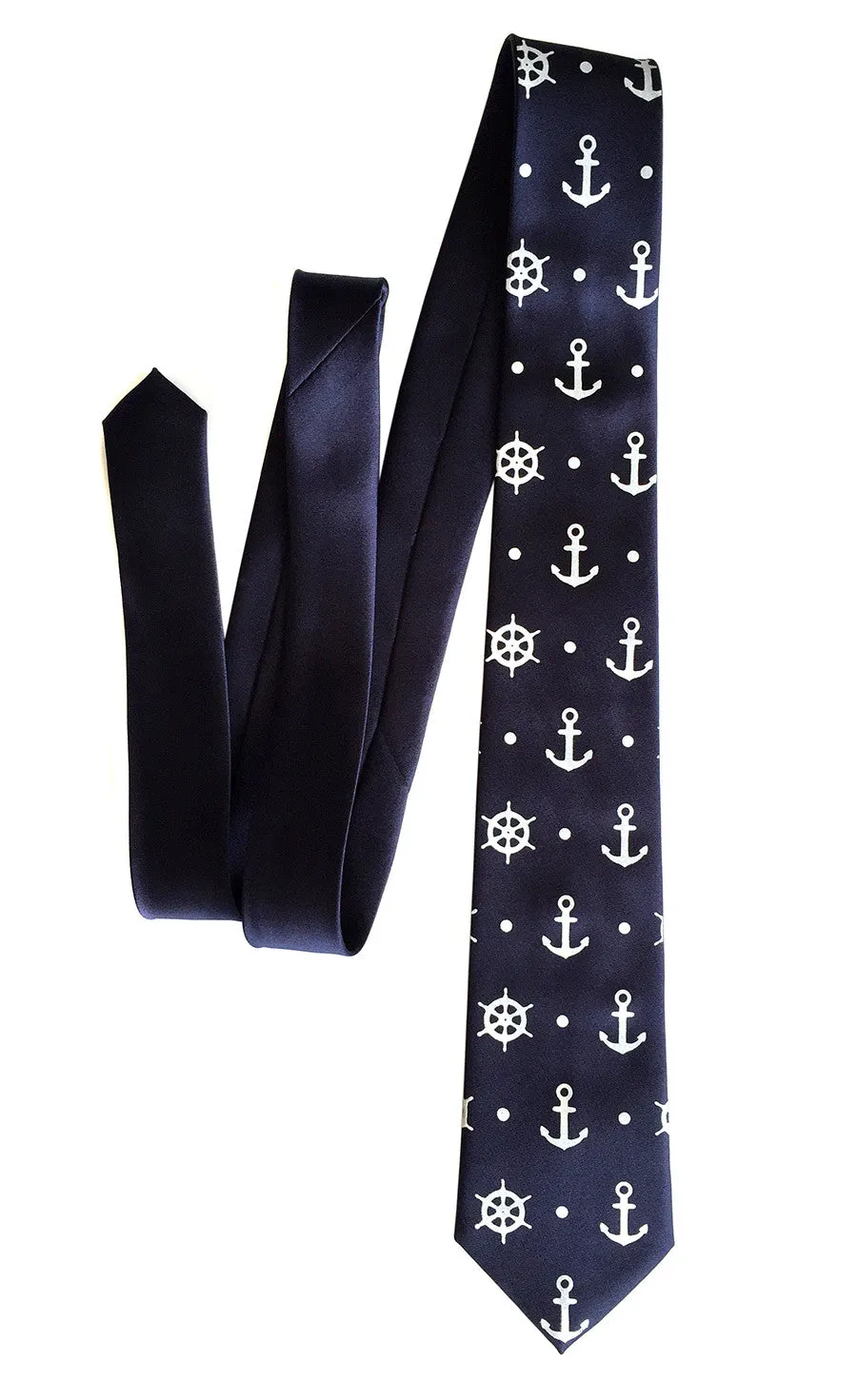 Anchor Necktie, Nautical Print Tie