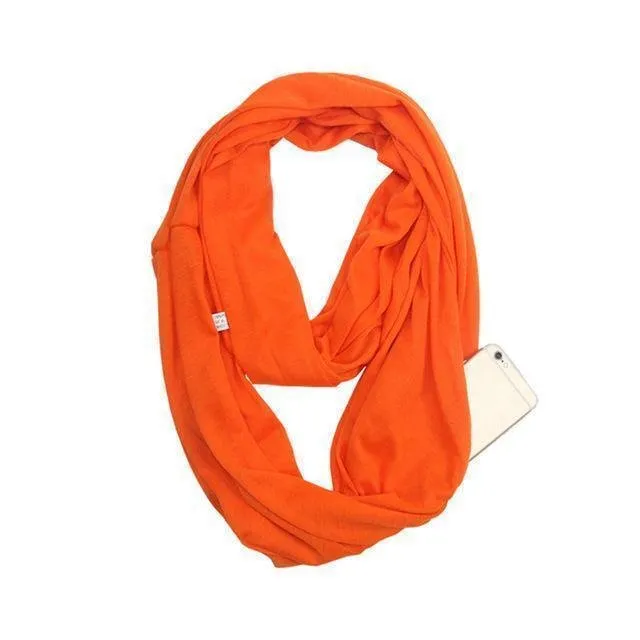 Anti Theft Scarf with Pocket