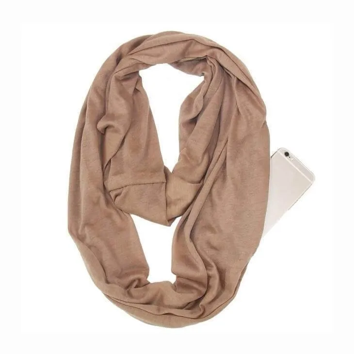 Anti Theft Scarf with Pocket