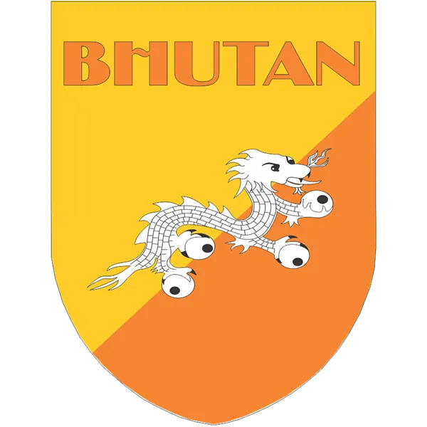 Bhutan Flag Shield Style