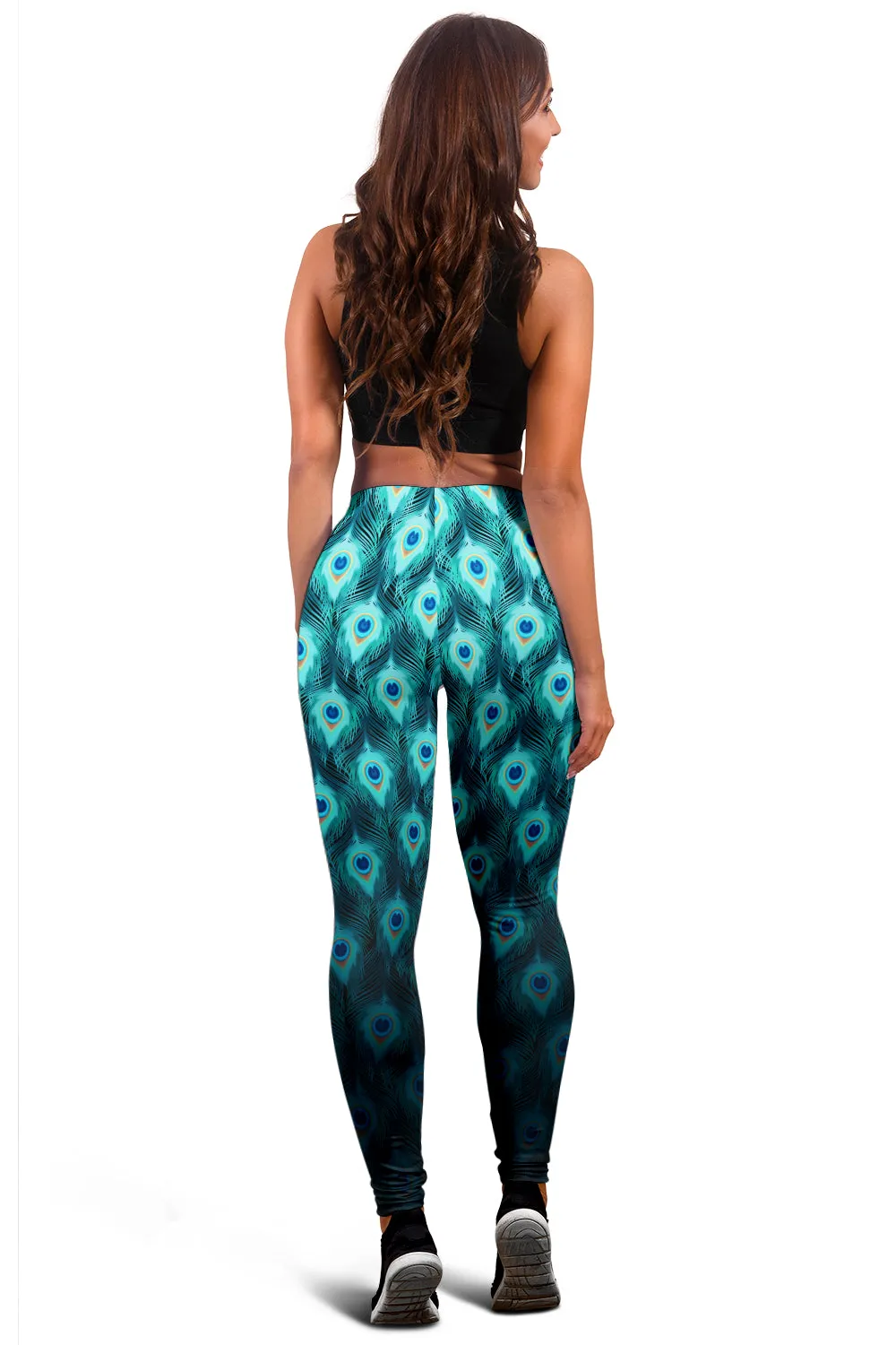 Trippy Peacock Feathers | Leggings | Mandalazed